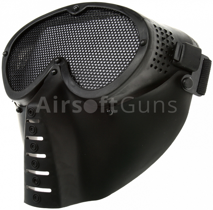 Protective mask, with mesh, small, mod.O, black, ACM
