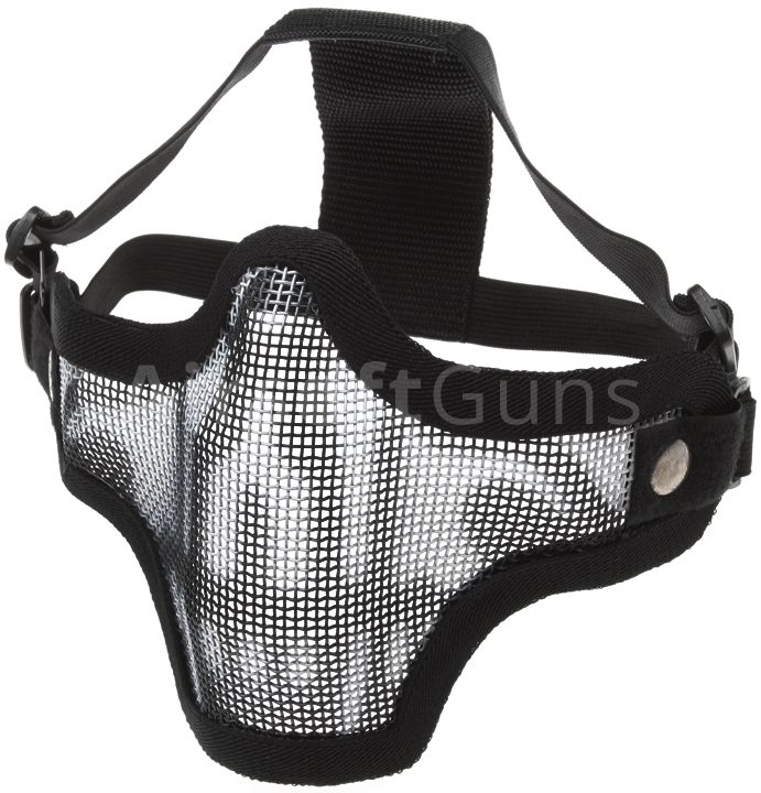 Protective mask, FACE 2G, black, SKULL, ACM | AirsoftGuns